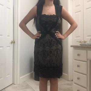 Black lace dress